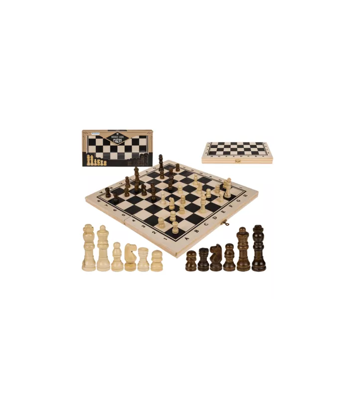 Jeu d'échecs pliable en bois