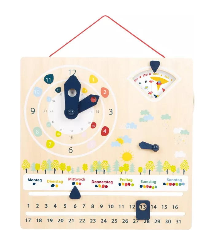 Horloge éducative avec calendrier