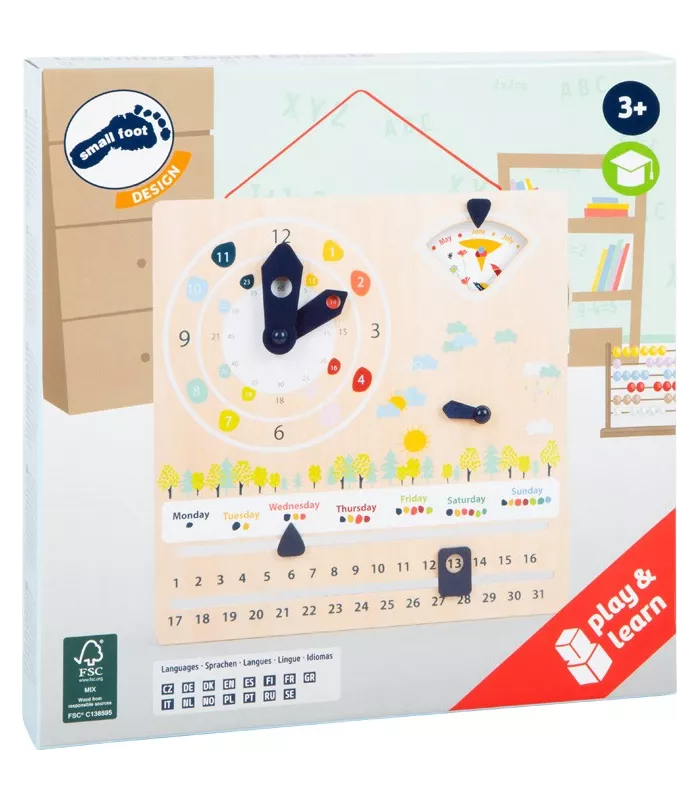 Horloge éducative avec calendrier