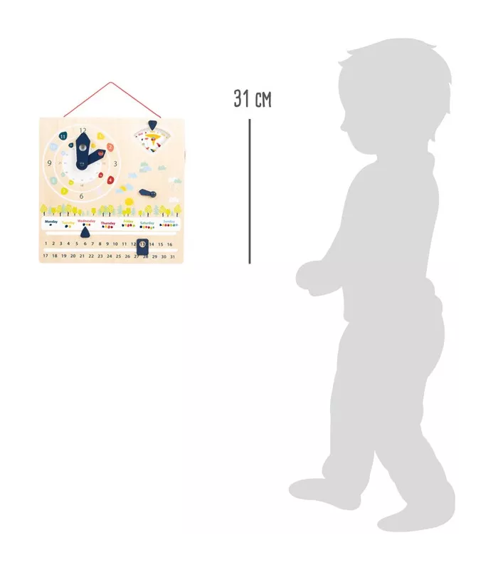 Horloge éducative avec calendrier