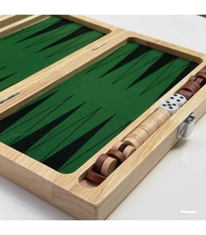 Backgammon en feutre vert