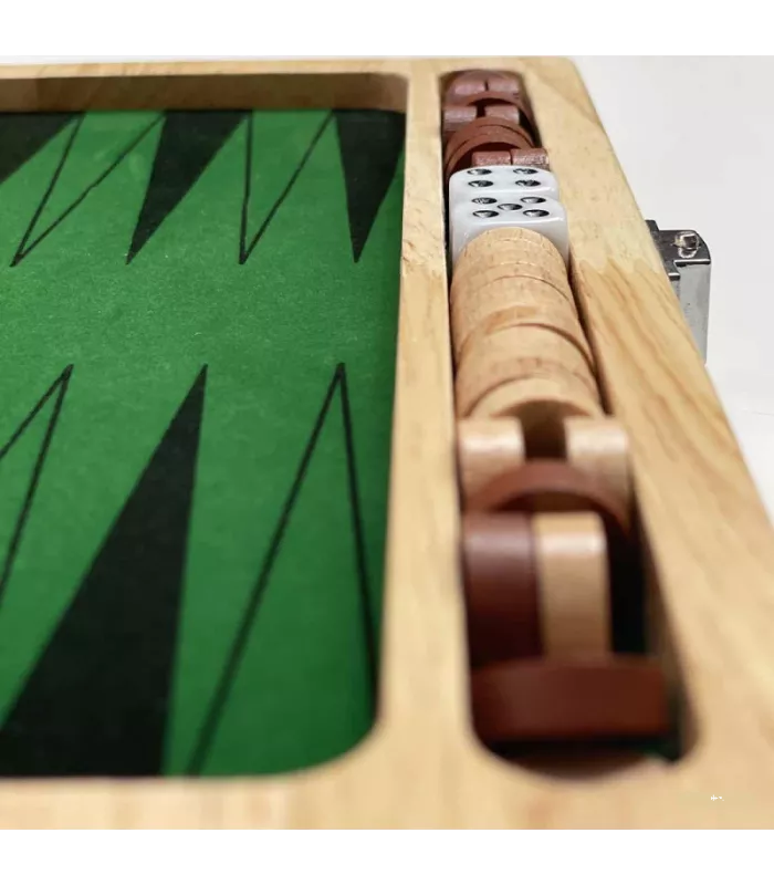 Backgammon en feutre vert