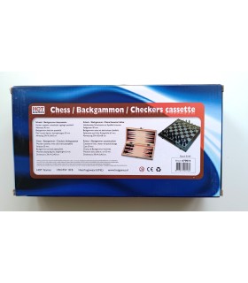 Coffret d'échecs, de dames et de backgammon