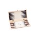 Coffret en bois pliable: Échiquier / Dames / Backgammon