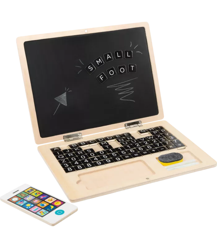 Ordinateur portable en bois avec tableau aimanté