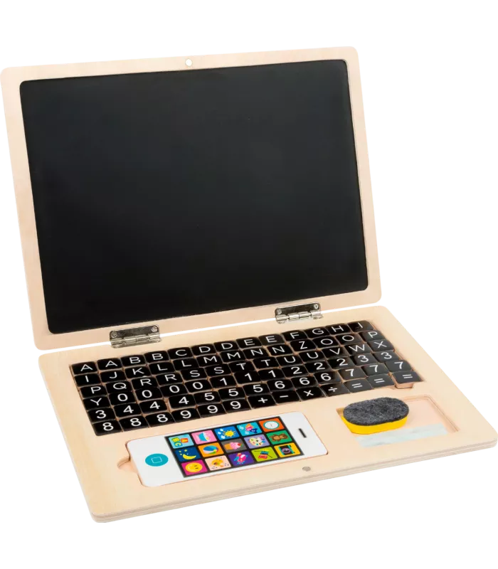 Ordinateur portable en bois avec tableau aimanté