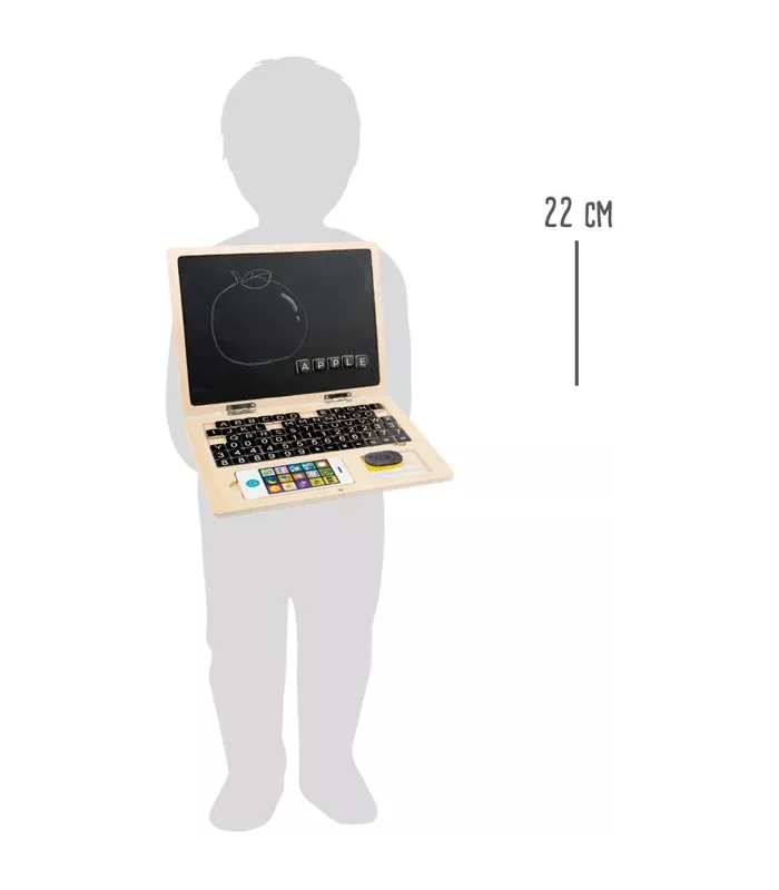 Ordinateur portable en bois avec tableau aimanté