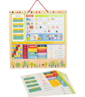 Calendrier éducatif, magnétique "Educate"  ( Multilingues )