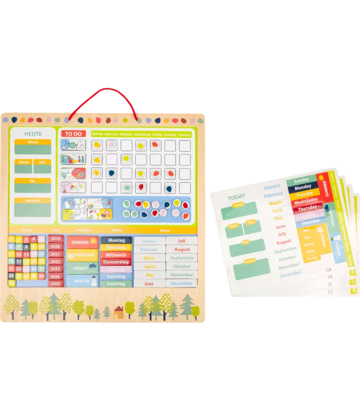 Calendrier éducatif, magnétique "Educate"  ( Multilingues )