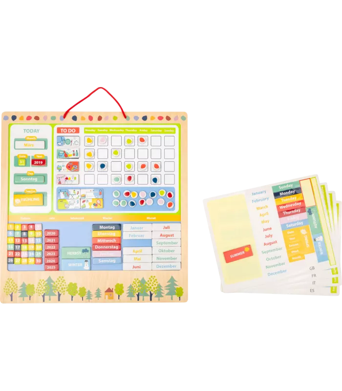 Calendrier éducatif, magnétique "Educate"  ( Multilingues )