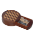 Mini échecs ronds avec tiroir