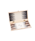 Coffret en bois pliable: Échiquier / Dames / Backgammon