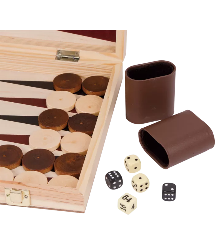 Coffret de jeux : Échecs , dames et backgammon