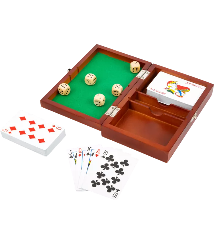 Boîte de Jeux de Cartes et de Dés