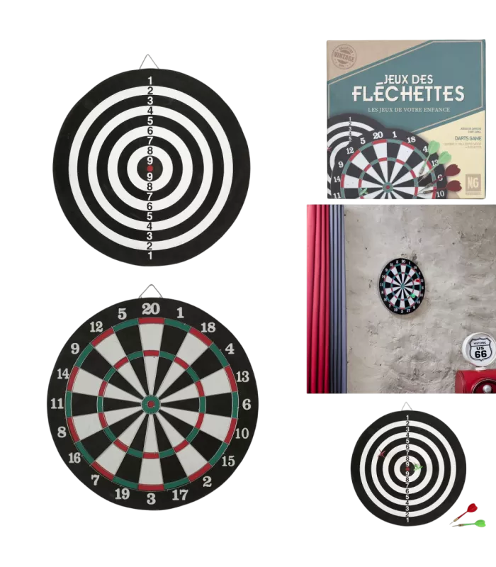 Jeu de fléchettes double face
