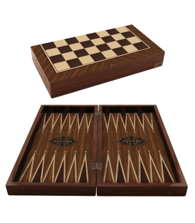 Backgammon antique en noyer