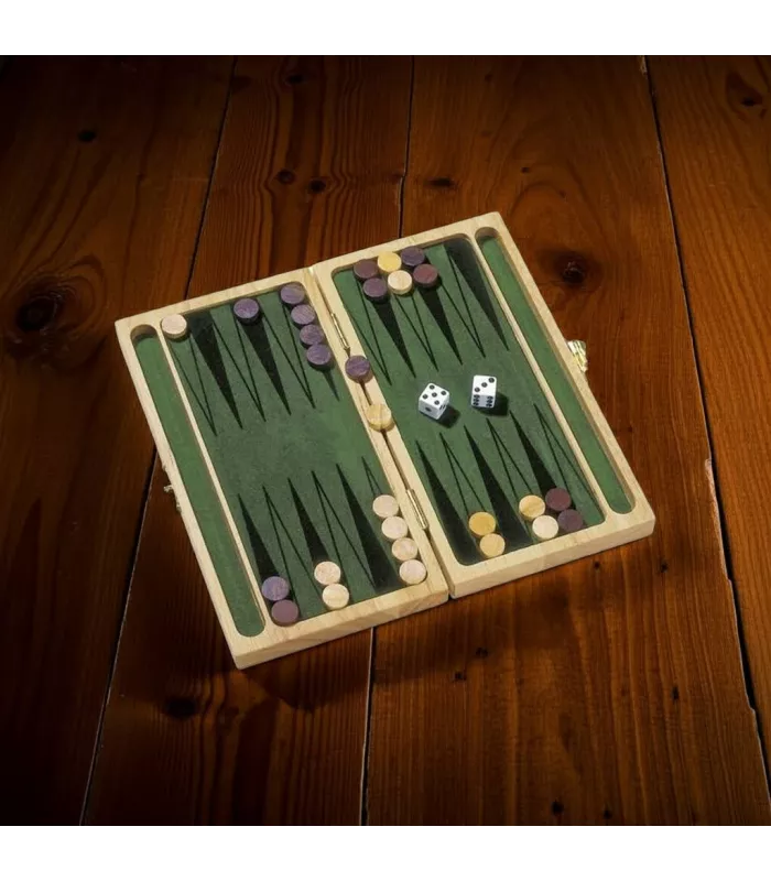 Backgammon en feutre vert