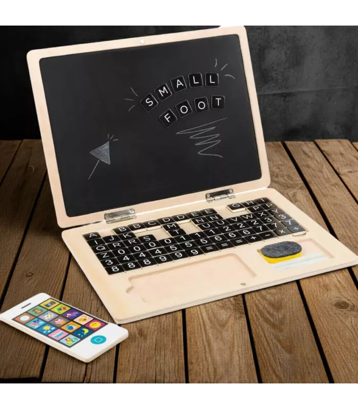 Ordinateur portable en bois avec tableau aimanté