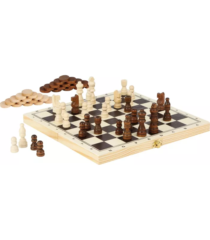 Jeux classiques 3 en 1 dans un coffret en bois