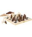 Jeux classiques 3 en 1 dans un coffret en bois