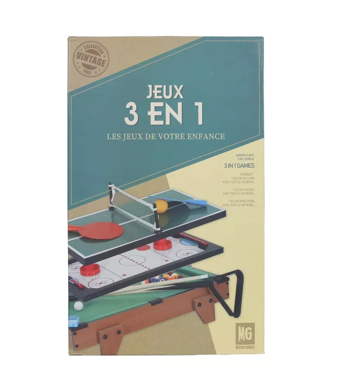 Table De Jeux 3 En 1