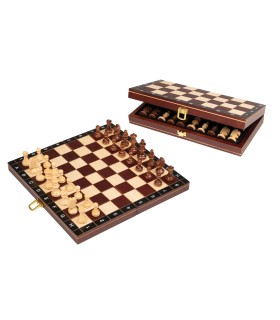 Coffret d'échecs pliable magnétique