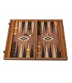 Backgammon en bois de noyer avec supports latéraux