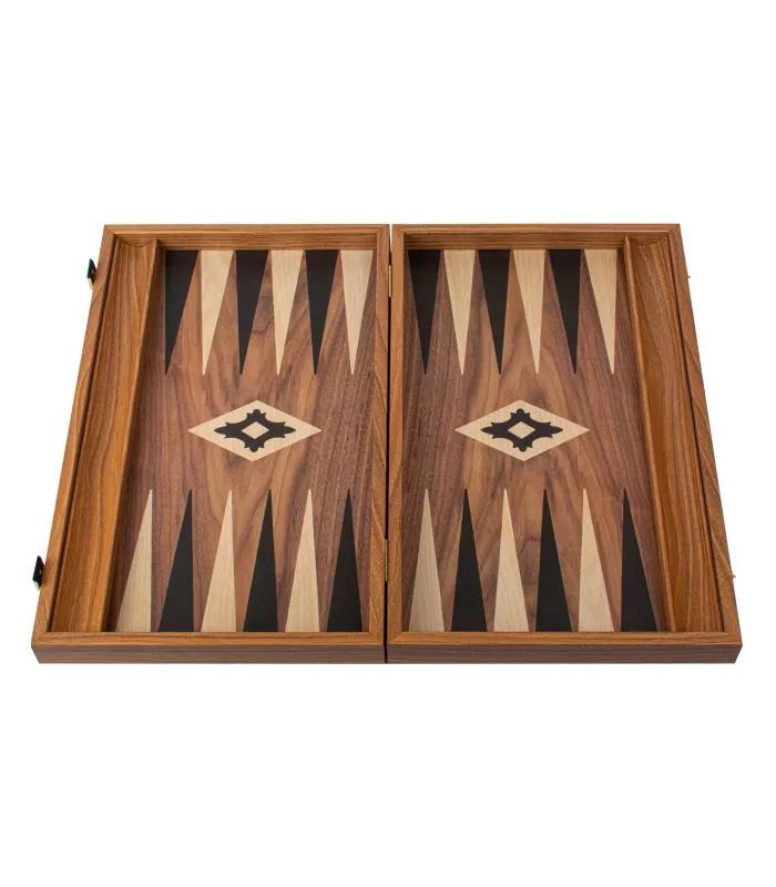 Backgammon en bois de réplique de noyer