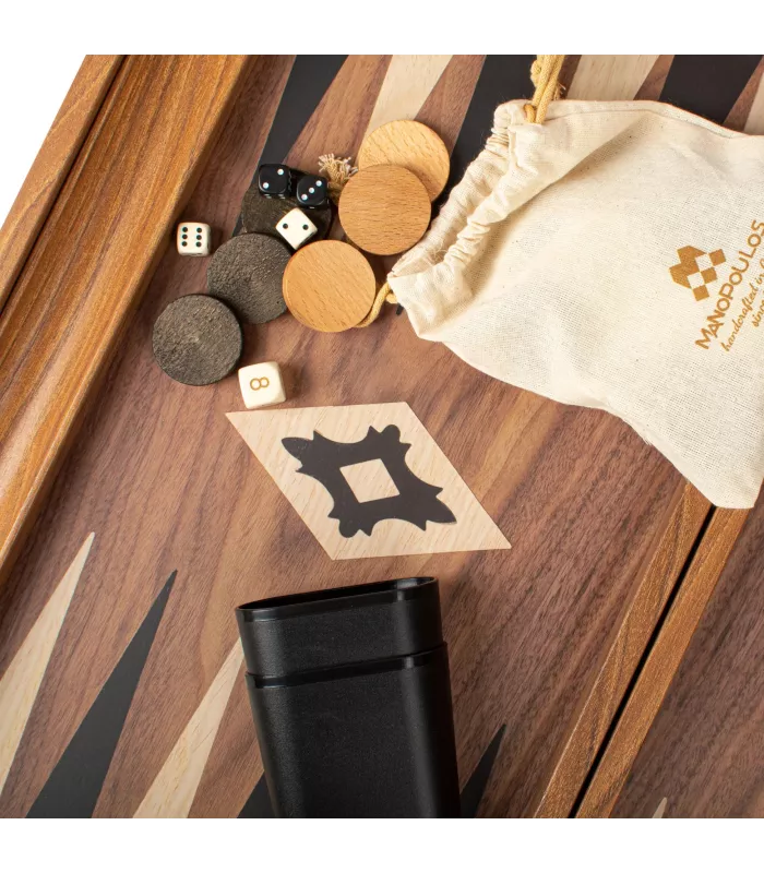 Backgammon en bois de réplique de noyer