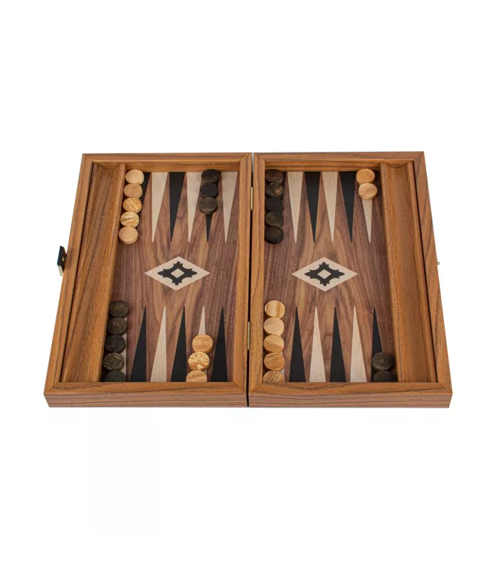 Backgammon en bois de réplique de noyer