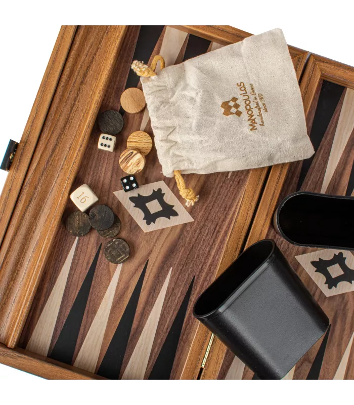 Backgammon en bois de réplique de noyer