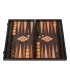 Backgammon en bois wengé avec supports latéraux