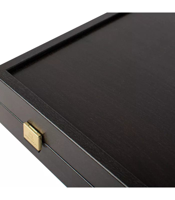 Backgammon en bois wengé avec supports latéraux