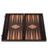 Backgammon en bois wengé avec supports latéraux