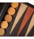 Backgammon en bois wengé avec supports latéraux