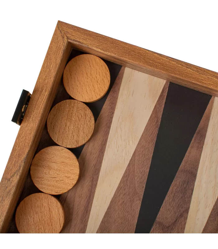 Backgammon en bois de réplique de noyer /  Medium