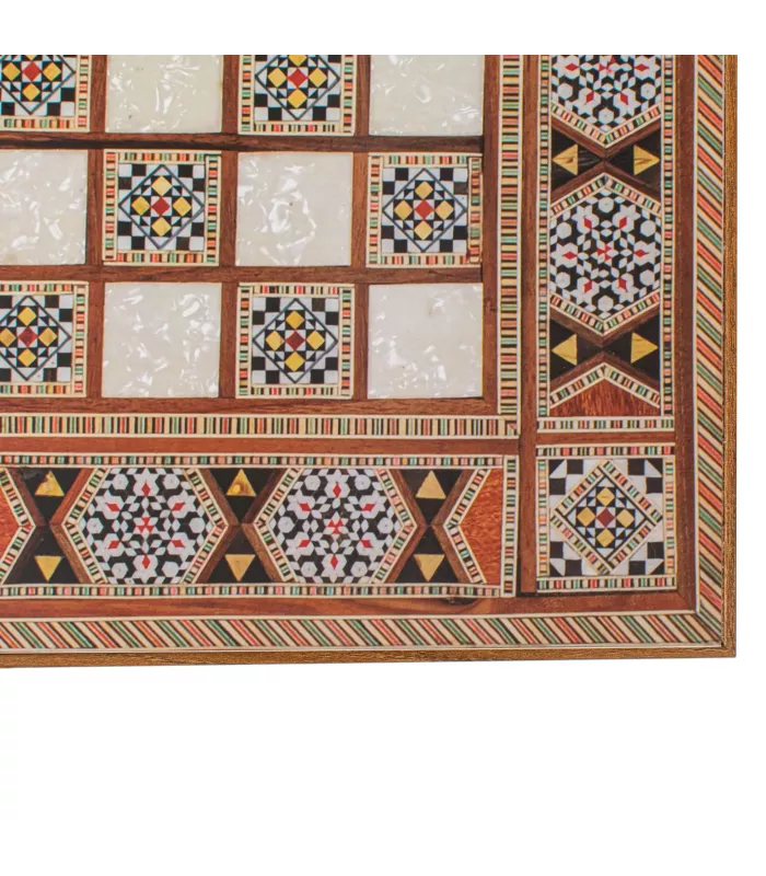 Backgammon en bois de réplique de wengé / Grand