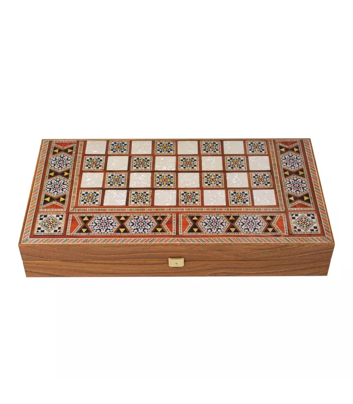 Backgammon en bois de réplique de wengé / Medium