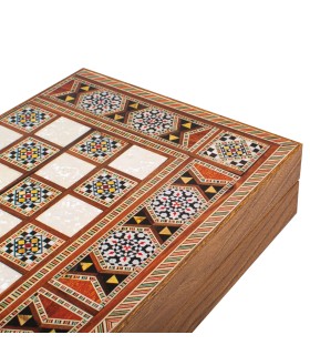 Backgammon en bois de réplique de wengé / Medium