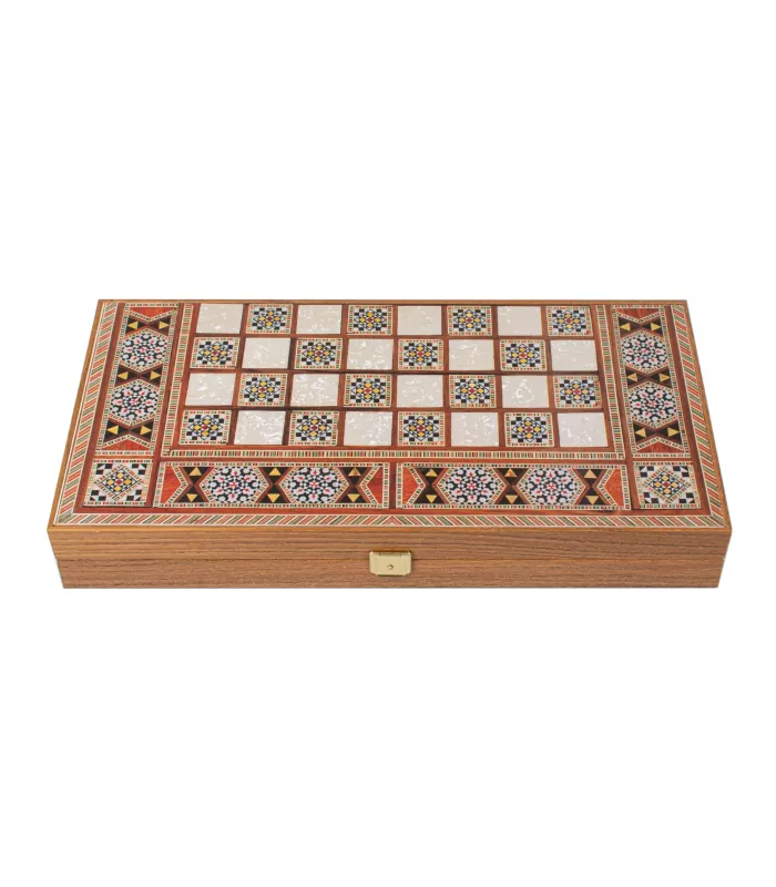 Backgammon en bois de réplique de wengé / Medium