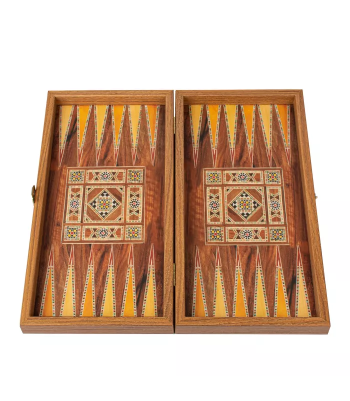 Backgammon en bois de réplique de wengé / Medium