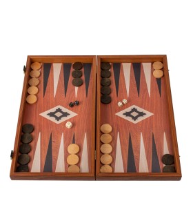 Backgammon en acajou / Grand (48 cm x 26 cm)