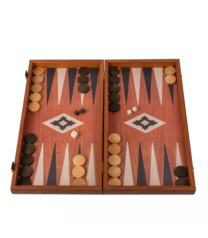 Backgammon en acajou / Grand (48 cm x 26 cm)