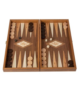 Backgammon en bois de wengé classique / Grand