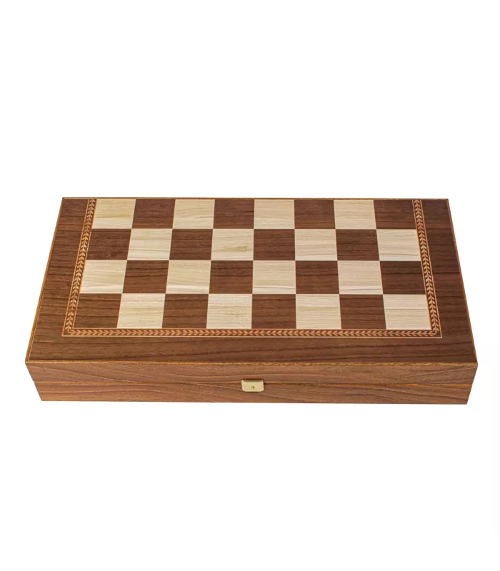 Backgammon en bois de wengé classique / Grand
