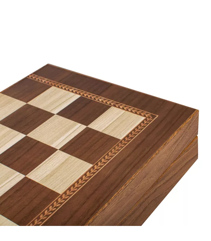 Backgammon en bois de wengé classique / Grand