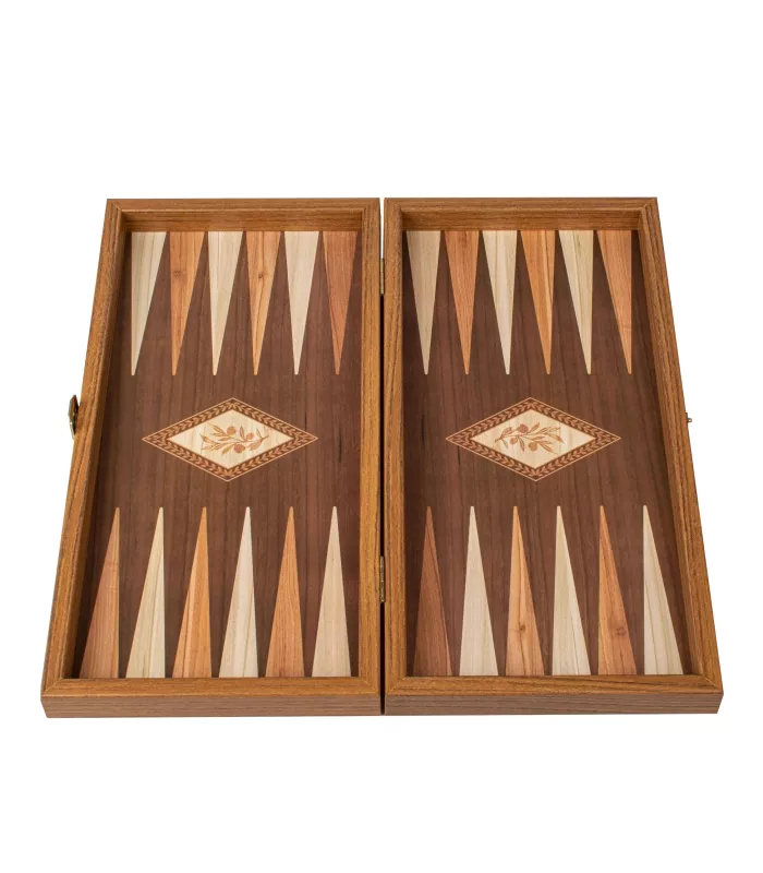 Backgammon en bois de wengé classique / Grand