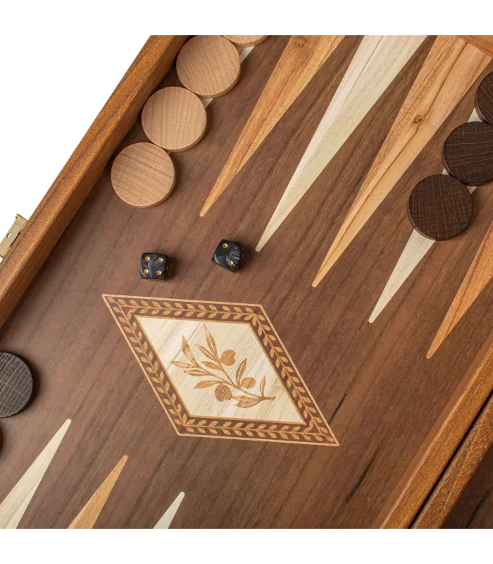 Backgammon en bois de wengé classique / Medium