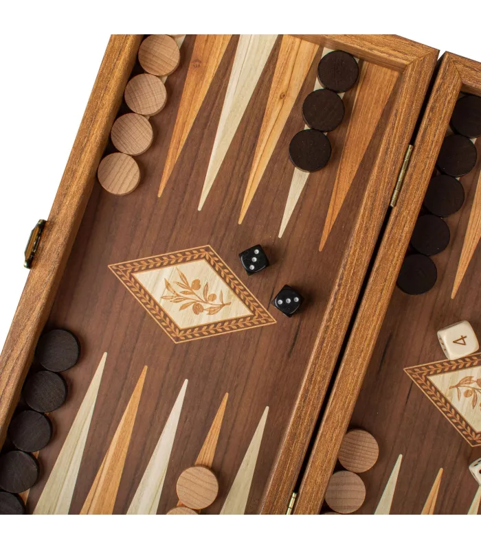 Backgammon en bois de wengé classique / Medium