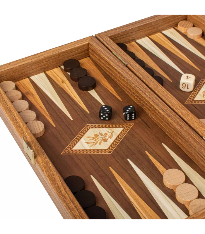 Backgammon en bois de wengé classique / Medium